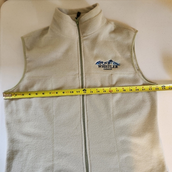 Vintage 90s Whistler Fleece Vest Full Zip 1990s Grunge Preppy Ski Winter Cabin - Picture 7 of 8